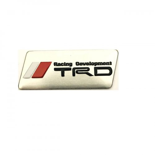 Табличка TRD хром маленькая - фото
