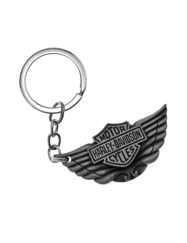 Брелок для ключей Harley-Davidson крылья металлический серый - фото фото 4
