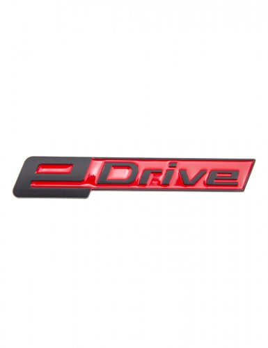 Эмблема для BMW E-drive черный матовый с красной заливкой - фото фото 6
