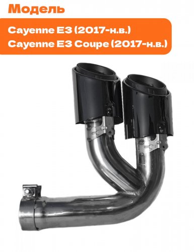 Насадки на глушители для Porsche Cayenne E3 III 2023-н.в. - фото фото 2