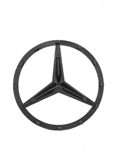 Эмблема на руль для Mercedes черный матовый 15 ножек - фото фото 3