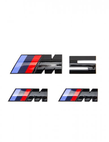 Эмблемы для BMW M 5 серии черный глянец на багажник и крыло - фото фото 6