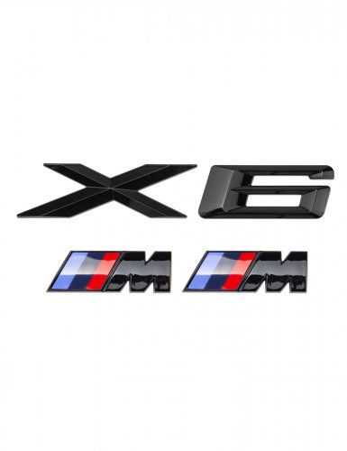Эмблемы для BMW X6 черный глянцевый на багажник и крыло - фото фото 6
