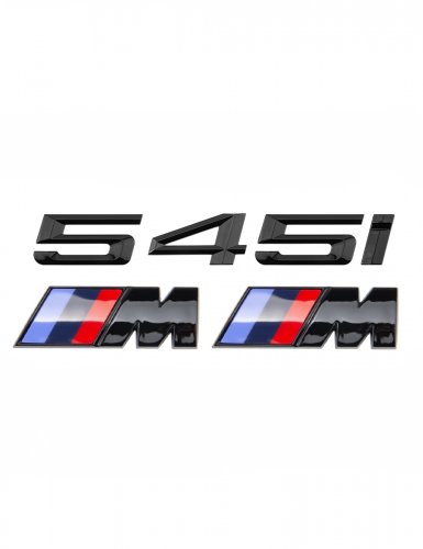 Эмблема на багажник для BMW 545 i и M на крыло черный глянец - фото фото 6