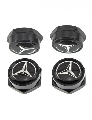 Крепление номерного знака Mercedes звезда черные 4 шт. - фото фото 4