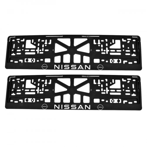 Комплект: пластиковая рамка для гос. номера Nissan 2 шт. - фото