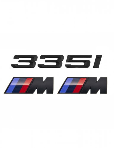 Эмблема на багажник для BMW 335 i и M на крыло черный мат - фото фото 6