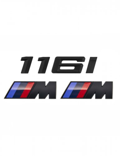 Эмблема на багажник для BMW 116 i и M на крыло черный мат - фото фото 6