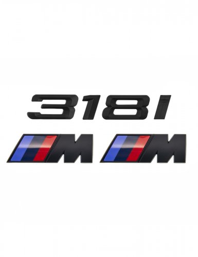 Эмблема на багажник для BMW 318 i и M на крыло черный мат - фото фото 6