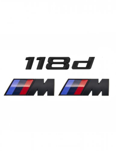 Эмблема на багажник для BMW 118 d и M на крыло черный мат - фото фото 6