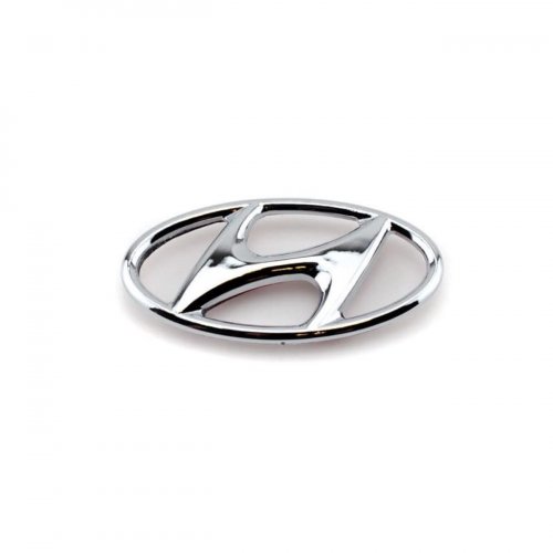 Эмблема Hyundai 98х50 мм хром - фото