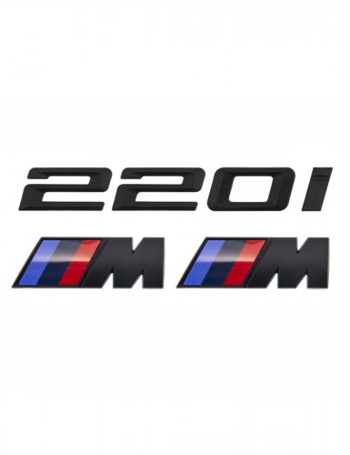 Эмблема на багажник для BMW 220 i и M на крыло черный мат - фото фото 6