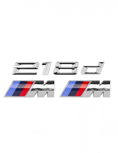 Эмблема на багажник для BMW 218d и M на крыло хром - фото фото 6