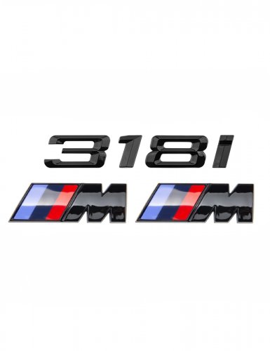 Эмблема на багажник для BMW 318 i и M на крыло черный глянец - фото фото 6