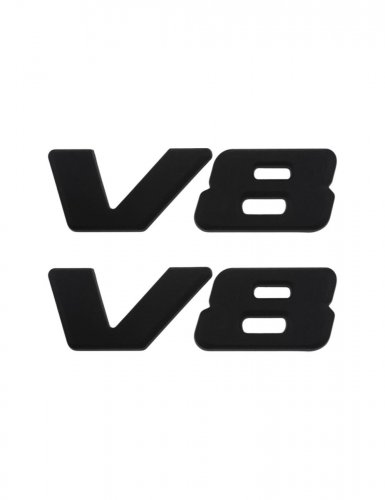 Эмблемы на крыло для Mercedes V8 черный матовый 2 шт. - фото фото 6