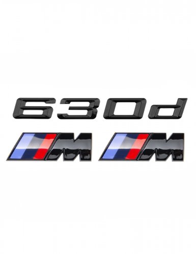 Эмблема на багажник для BMW 630 d и M на крыло черный глянец - фото фото 6