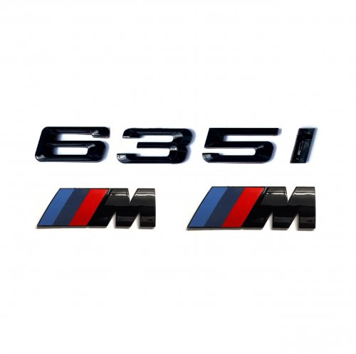 Комплект шильдиков BMW 635 i и 2 эмблемы на крыло - фото