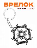Брелок музыкальная группа Metallica черный - фото