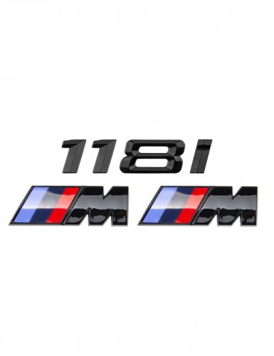 Эмблема на багажник для BMW 118 i и M на крыло черный глянец - фото фото 6