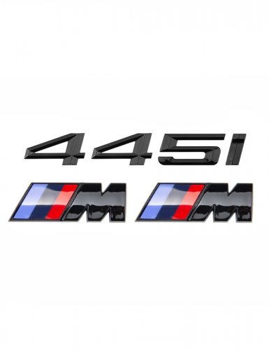 Эмблема на багажник для BMW 445i и M на крыло черный глянец - фото фото 6