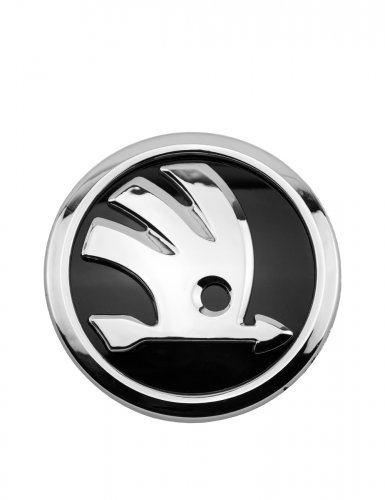 Эмблема на капот для Skoda изогнутая форма - фото фото 6