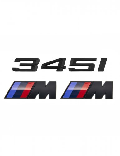 Эмблема на багажник для BMW 345 i и M на крыло черный мат - фото фото 6