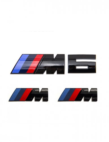 Эмблемы для BMW M 6 серии черный глянец на багажник и крыло - фото фото 6