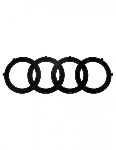 Эмблема на решетку для Audi Q7 черный глянец 316х111 мм. - фото фото 3