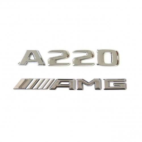 Комплект: шильдик на багажник для Mercedes A220 (2017+) +AMG - фото
