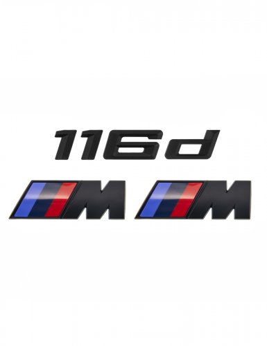 Эмблема на багажник для BMW 116 d и M на крыло черный мат - фото фото 6