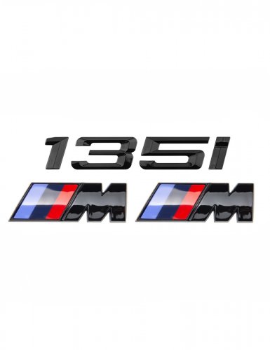 Эмблема на багажник для BMW 135 i и M на крыло черный глянец - фото фото 6