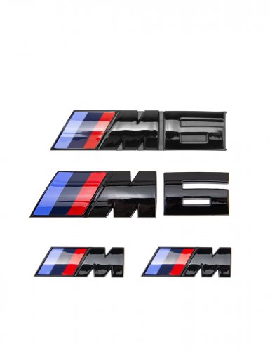 Эмблемы для BMW M 6 серии черный глянец на багажник и крыло - фото фото 6