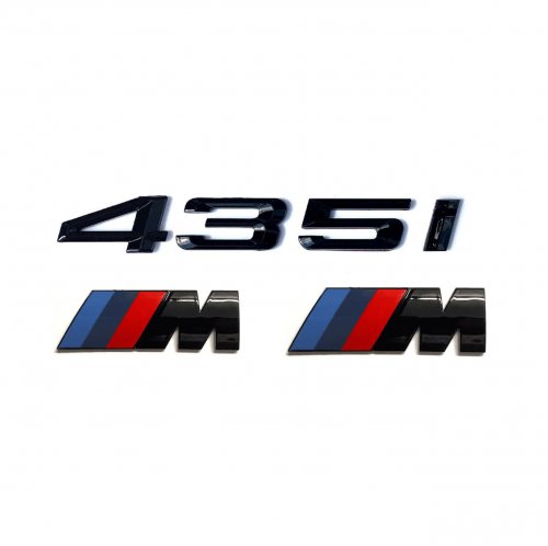 Комплект шильдиков BMW 435i и 2 эмблемы на крыло - фото