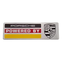 Табличка Power By Porsche из алюминия - фото