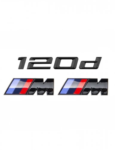 Эмблема на багажник для BMW 120 d и M на крыло черный глянец - фото фото 6