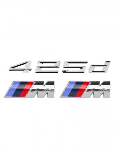 Эмблема на багажник для BMW 425d и M на крыло хром - фото фото 6