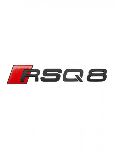 Шильдик на багажник для Audi RSQ8 черный матовый - фото фото 6
