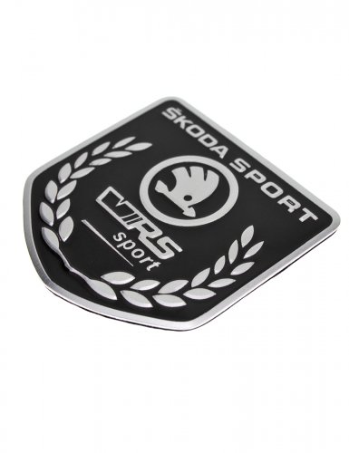 Эмблема для Skoda VRS черная 50x50 - фото фото 4