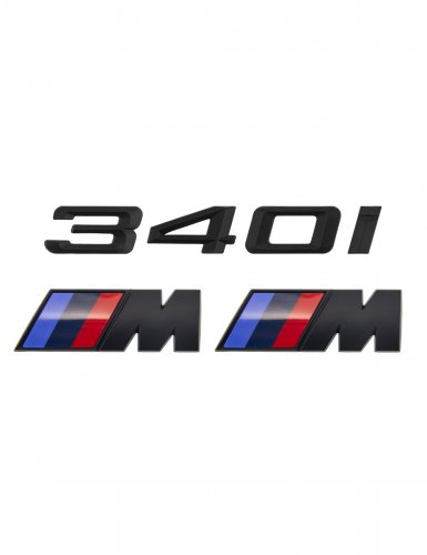 Эмблема на багажник для BMW 340 i и M на крыло черный мат - фото фото 6