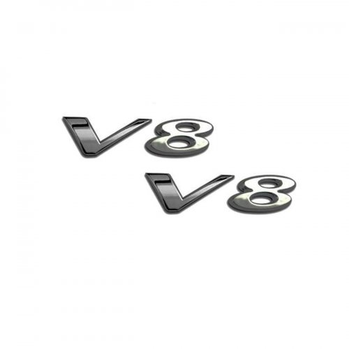 Комплект: шильдик Jaguar V8 2 шт. - фото
