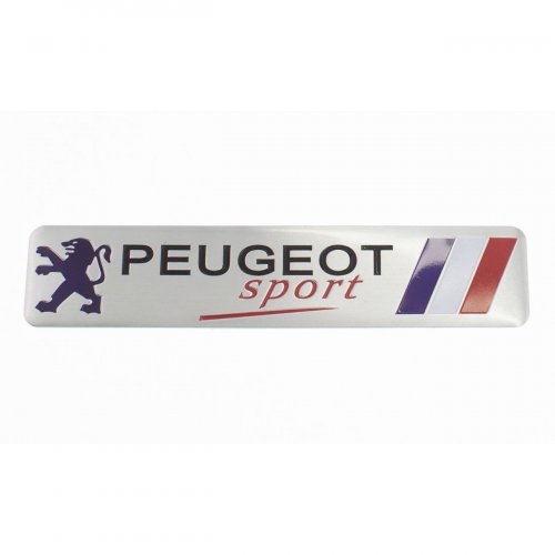Эмблема универсальная Peugeot sport 120x27 мм 1 шт. - фото