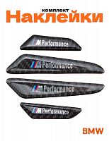 Эмблема на крыло для BMW M-performance карбон 4 шт. - фото