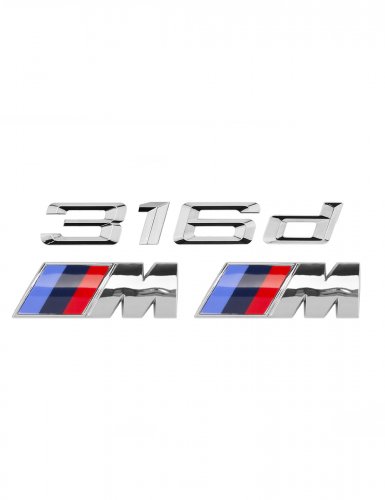 Эмблема на багажник для BMW 316d и M на крыло хром - фото фото 6