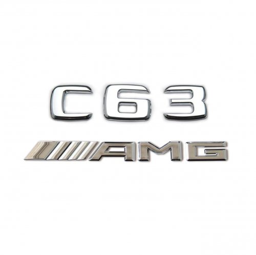 Комплект: шильдик на багажник для Mercedes C63 (2017+) +AMG - фото