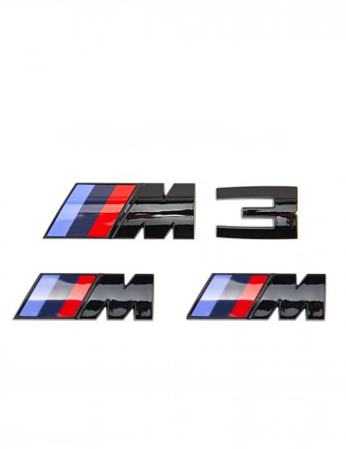 Эмблемы для BMW M 3 серии черный глянец на багажник и крыло - фото фото 6
