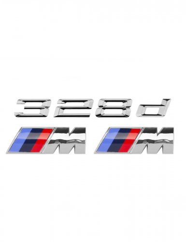 Эмблема на багажник для BMW 328d и M на крыло хром - фото фото 6