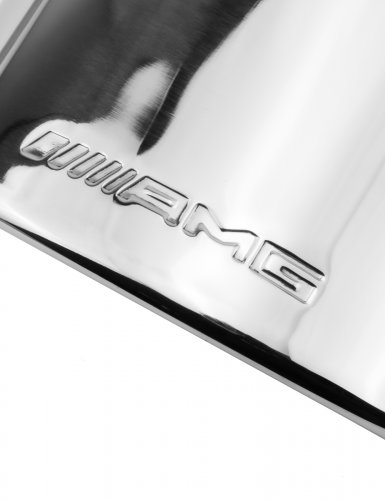 Насадки на глушитель для Mercedes AMG 6.3 овальные хром - фото фото 4