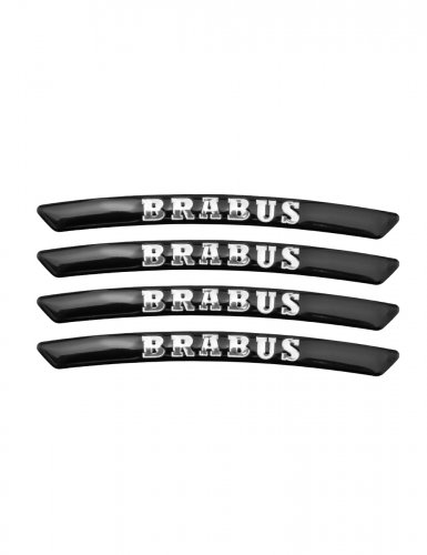 Эмблема для Mercedes Brabus дуга черный глянец 4 шт. - фото фото 6