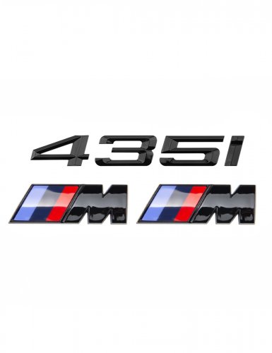 Эмблема на багажник для BMW 435i и M на крыло черный глянец - фото фото 6