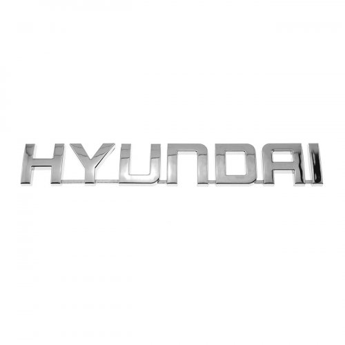 Шильдик на багажник Hyundai хром - фото